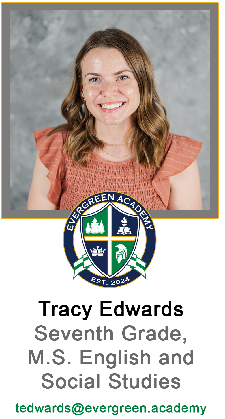Tracy Edwards, Seventh Grade Teacher, M.S. English and Social Studies